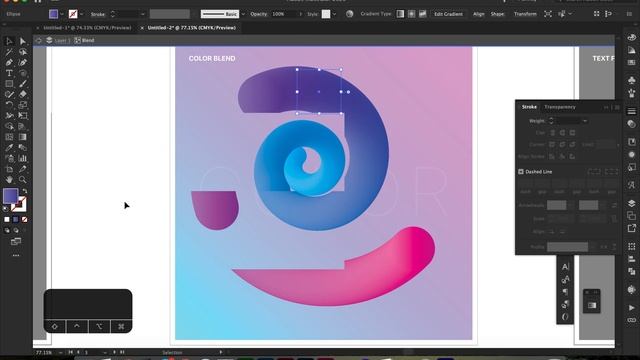 How to use the Blend Tool in Adobe Illustrator | Blend Lines, Shapes, Colors, and Text Flip Effects смотреть онлайн