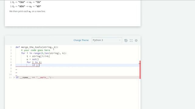 Hackerrank Python | Challenge #27 | Merge the Tools! смотреть онлайн