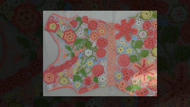 Платье ирландское кружево "Цветочная симфония". Моя работа.Вязание на заказ. смотреть онлайн