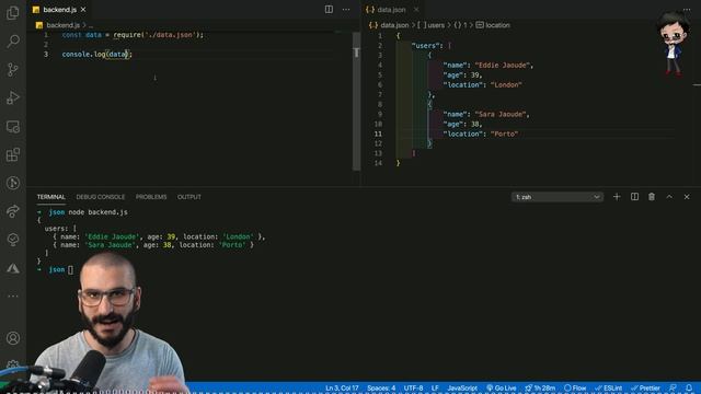 How to use json and manipulate the data using javascript with node смотреть онлайн