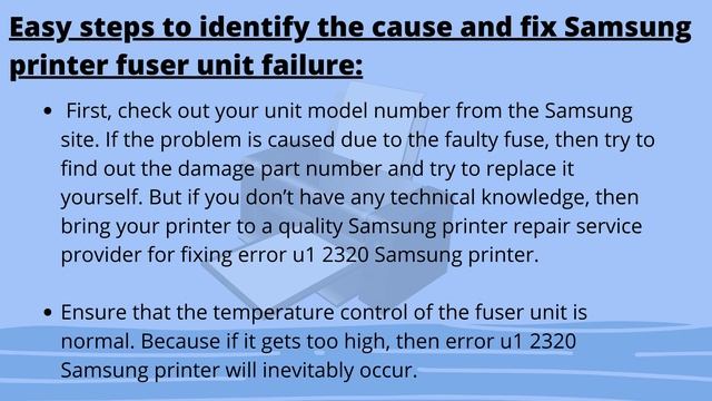 How to fix Samsung Printer Error Code U1 2320 смотреть онлайн