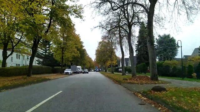 DRIVING. Village In Germany. Autumn.