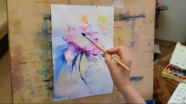 Мастер класс Натальи Кулик . "Акварель с применением акварельных карандашей" смотреть онлайн