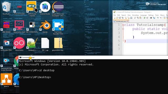 Hello world application in Java | first program смотреть онлайн