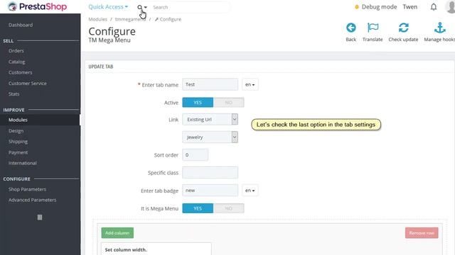PrestaShop 1.7.x. How to Manage "TM Mega Menu" Module смотреть онлайн