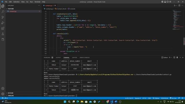 Contact Book - 10 || Python смотреть онлайн