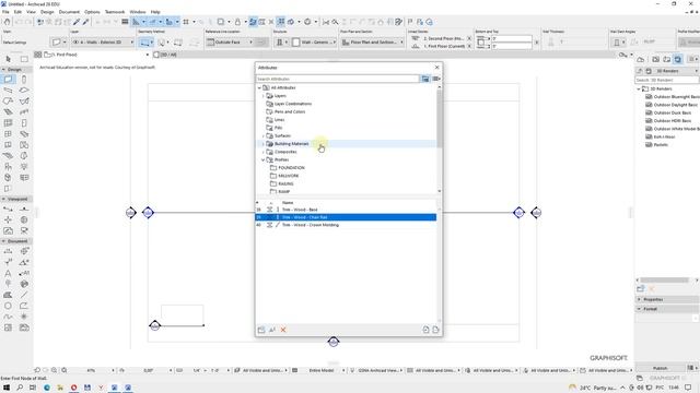 ARCHICAD 26 новый МЕНЕДЖЕР РЕКВИЗИТОВ