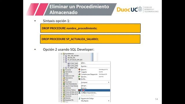 procedimientos almacenados oracle смотреть онлайн