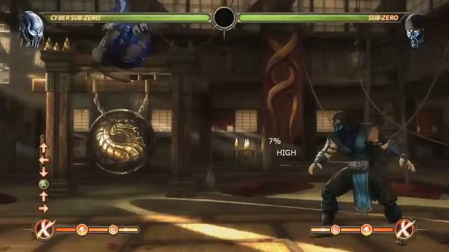Mortal Kombat 9 Cyber Sub Zero обучение + комбо смотреть онлайн
