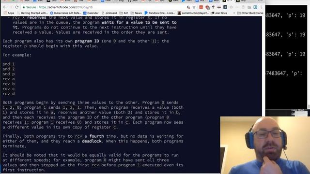 Joel Grus - Advent of Livecoding - 2017 Day 18 смотреть онлайн