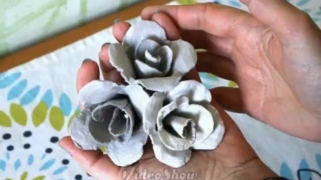 Цветы из яичных лотков смотреть онлайн