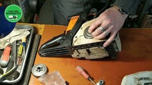 Замена звёздочки привода цепи на бензопиле "Штиль 180".