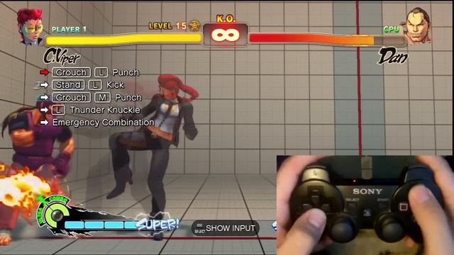 Super Street Fighter 4 C.Viper Trials 1-24 PS3 Controller D-Pad Tutorials смотреть онлайн