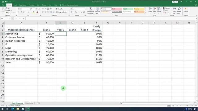 Microsoft Excel - Mixed References смотреть онлайн