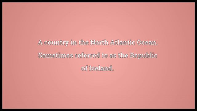 Iceland Meaning