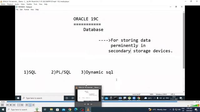 ORACLE 19c tutorials by Mr. Murali Sir смотреть онлайн