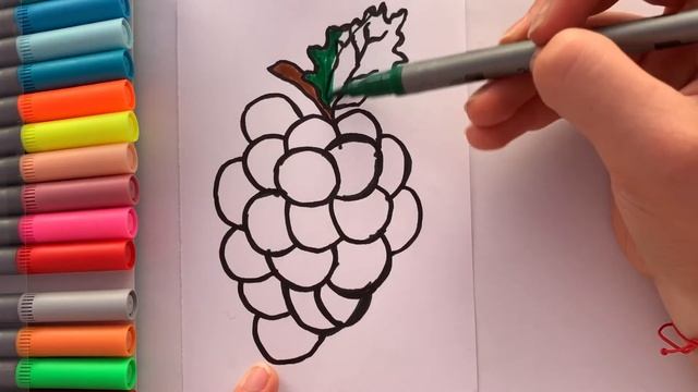 How to draw tasty ? grapes ?! You will get hungry after this draw! Very simple and easy ! смотреть онлайн