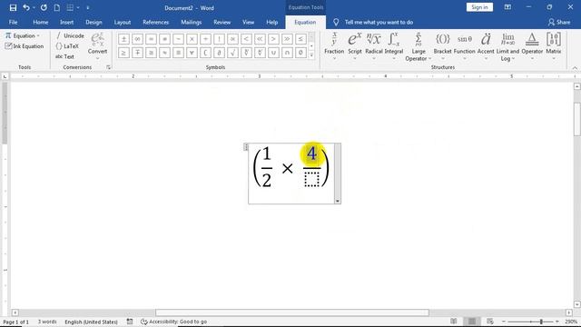 Microsoft Word တွင် သင်္ချာ Equation ရေးနည်း