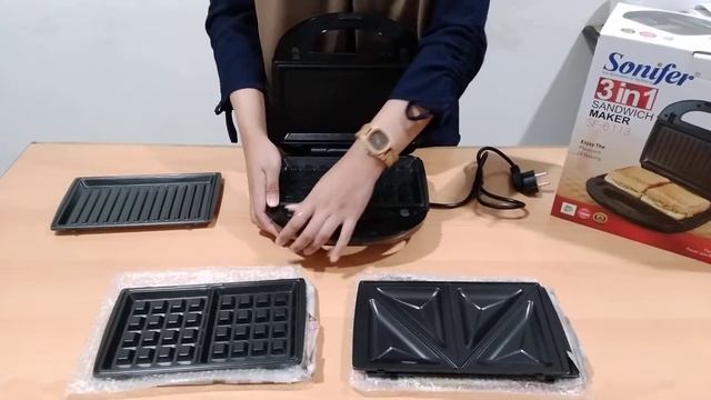 Sonifer Waffle Maker &Sandwich Maker 3in1 2 Slot Electric смотреть онлайн