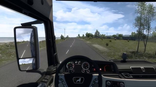 Detour to coast and airport | ETS2 Grand Utopia Map (15) | 2k-Gameplay-Xbox Controller смотреть онлайн