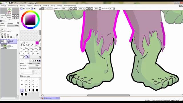 КАК РАБОТАТЬ В ПРОГРАММЕ PAINT TOOL SAI! смотреть онлайн