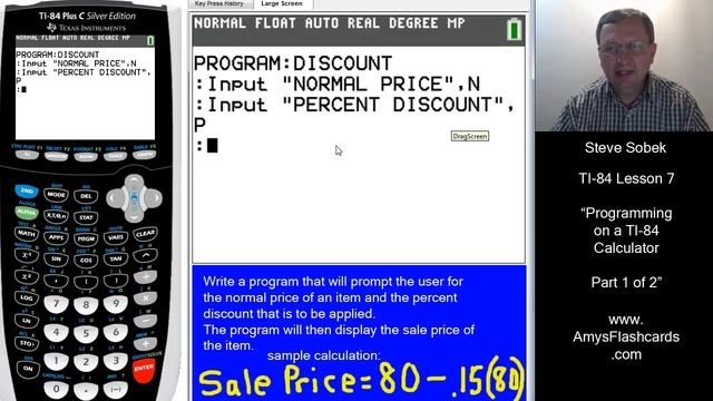 Programming on a TI 84 Calculator Part 1 of 2 смотреть онлайн