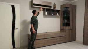 Обзор №36. Мебель в гостиную. Стенка под телевизор из ДСП Egger на заказ