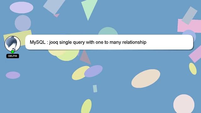 MySQL : jooq single query with one to many relationship смотреть онлайн