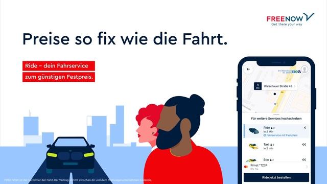 Preise so fix wie die Fahrt. // FREE NOW смотреть онлайн