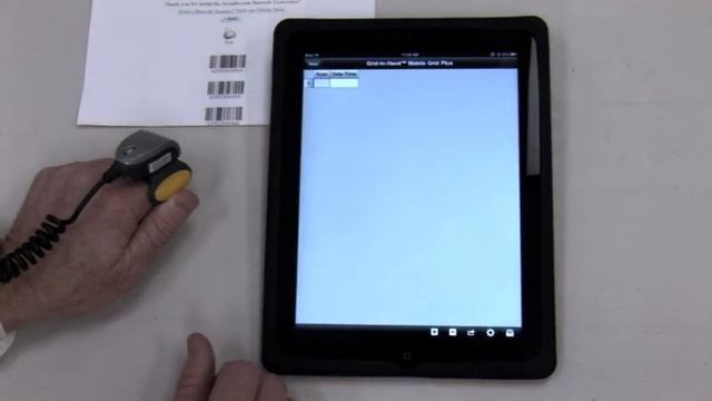 Scanning barcodes to iPad2 / iPhone4 with Honeywell (LXE) 8650 Bluetooth Ring Scanner смотреть онлайн