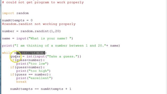 Debugging-Help Guess the number Python смотреть онлайн
