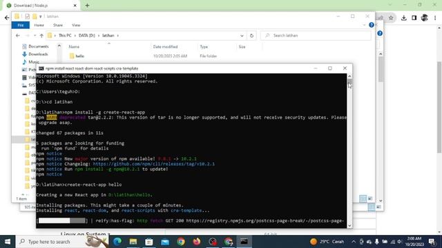 INSTALL ReactJS. MUDAH DI PAHAMI!!! смотреть онлайн