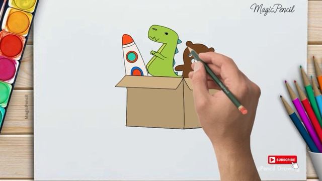 How to draw a toy box with Magic Pencil Drawings смотреть онлайн