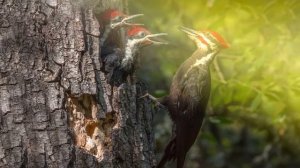 Звук дятла, пение дятла, стук дятла