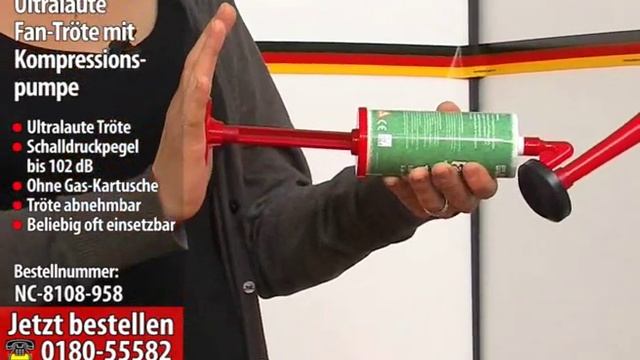 PEARL Ultralaute Fan-Tröte mit Kompressionspumpe смотреть онлайн