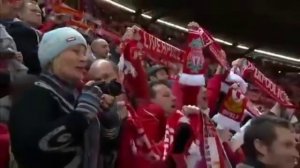 95,000 фанатов «Ливерпуля» хором поют «You'll Never Walk Alone»