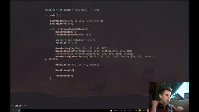 Raylib Tutorial | Episode 2 | Drawing primitives and shapes смотреть онлайн