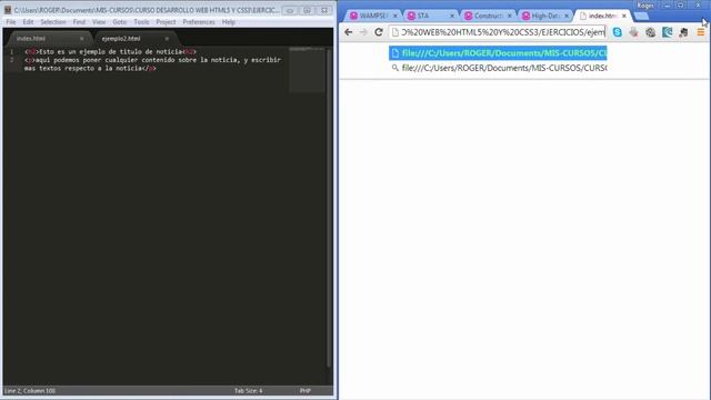 4. Curso de Desarrollo Web con HTML5 y CSS3 - Mi primera pagina web [EMPEZAR A ESCRIBIR HTML5] смотреть онлайн