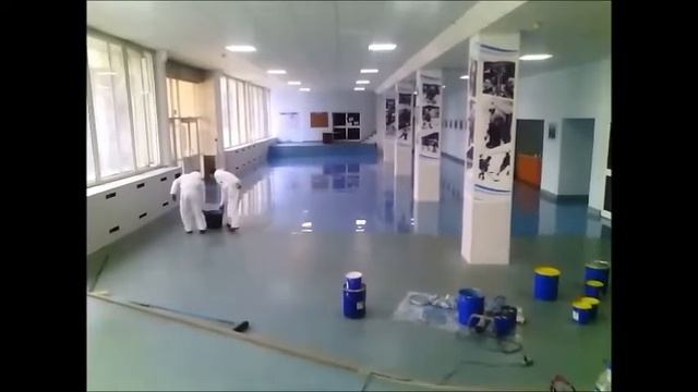 Полимерный пол в спорткомплексе от ООО