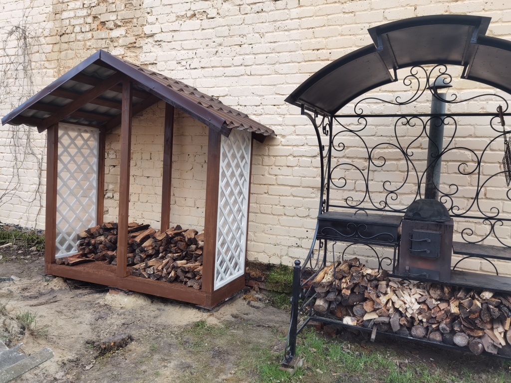 Дровник для дачи и дома из подручных материалов. смотреть онлайн