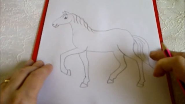 КАК НАРИСОВАТЬ КОНЯ (ЛОШАДЬ) (очень просто, для начинающих) смотреть онлайн