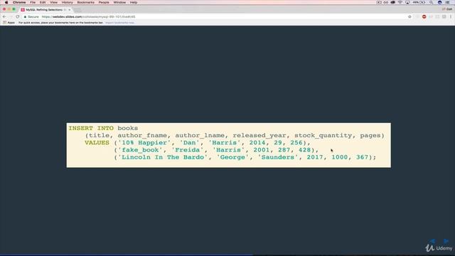 Seed Data Adding A Couple New Books IN SQL смотреть онлайн