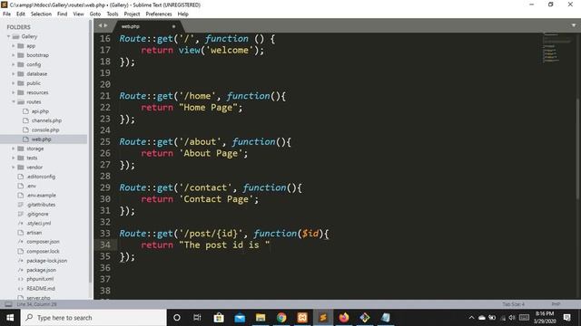 Laravel 7 Ep-5 (Routing in Laravel 7 in Urdu/Hindi) смотреть онлайн