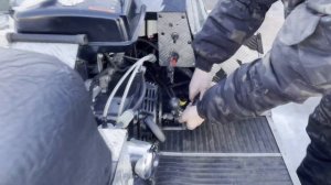 Самодельный гусеничный снегоход - вездеход с двумя гусеницами и лебедкой Homemade snowmobile