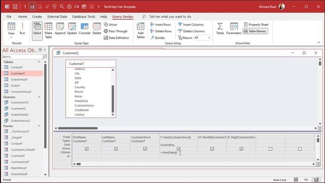How to Use the Year, Month, & Day Functions to Get Parts of a Date in Microsoft Access смотреть онлайн