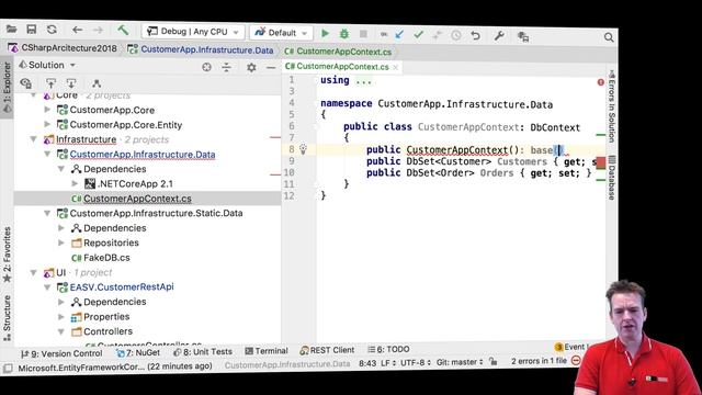 C# Clean Arch Entity Framework Core 2018 | S4P6 | DbContext Options for DB смотреть онлайн