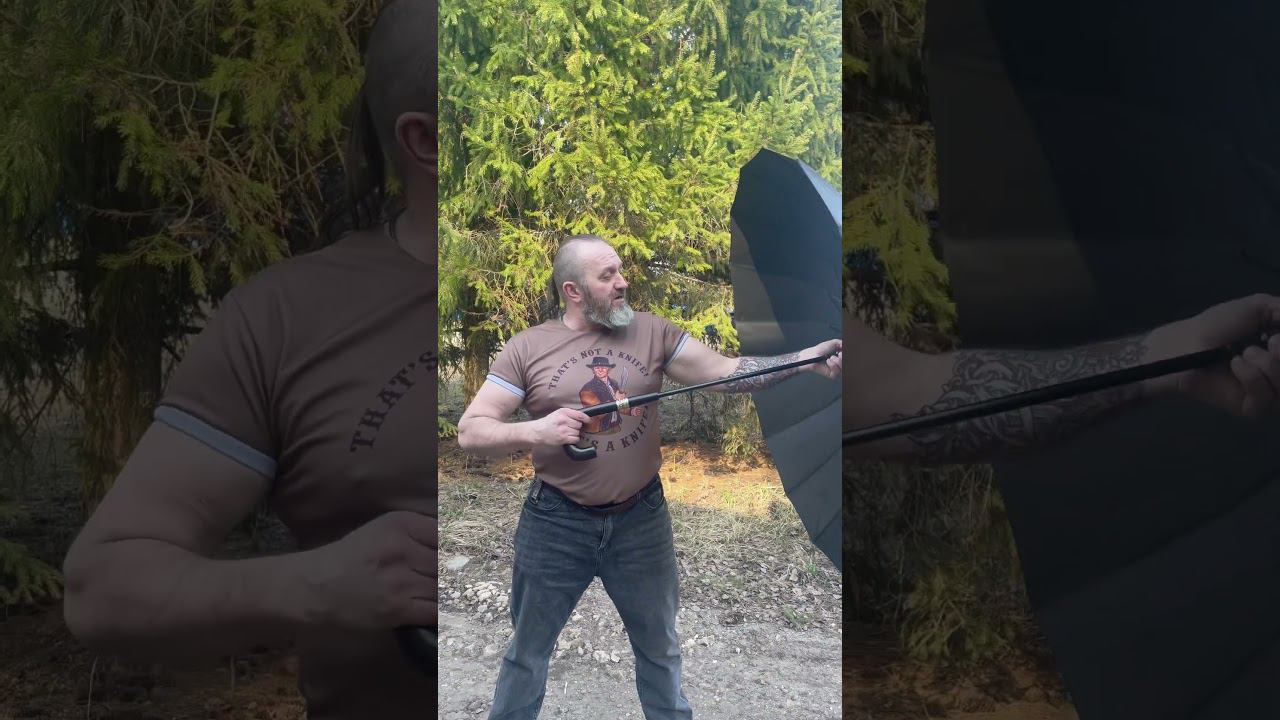 Зонт с клинком Классика #зонт #зонтсклинком #зонттрость #ручная_работа #трость смотреть онлайн