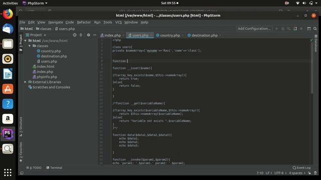Magic Methods in PHP ( __unset ) смотреть онлайн