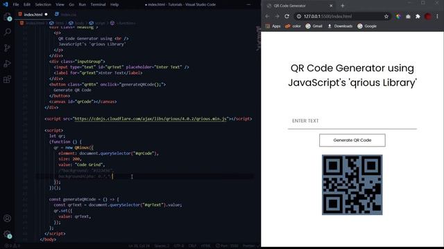 How to Customize Generated QR Codes using JavaScript. Complete tutorial | Code Grind смотреть онлайн