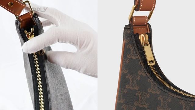 CELINE AVA BAG IN TRIOMPHE CANVAS AND CALFSKIN TAN - 193952BZJ.04LU смотреть онлайн